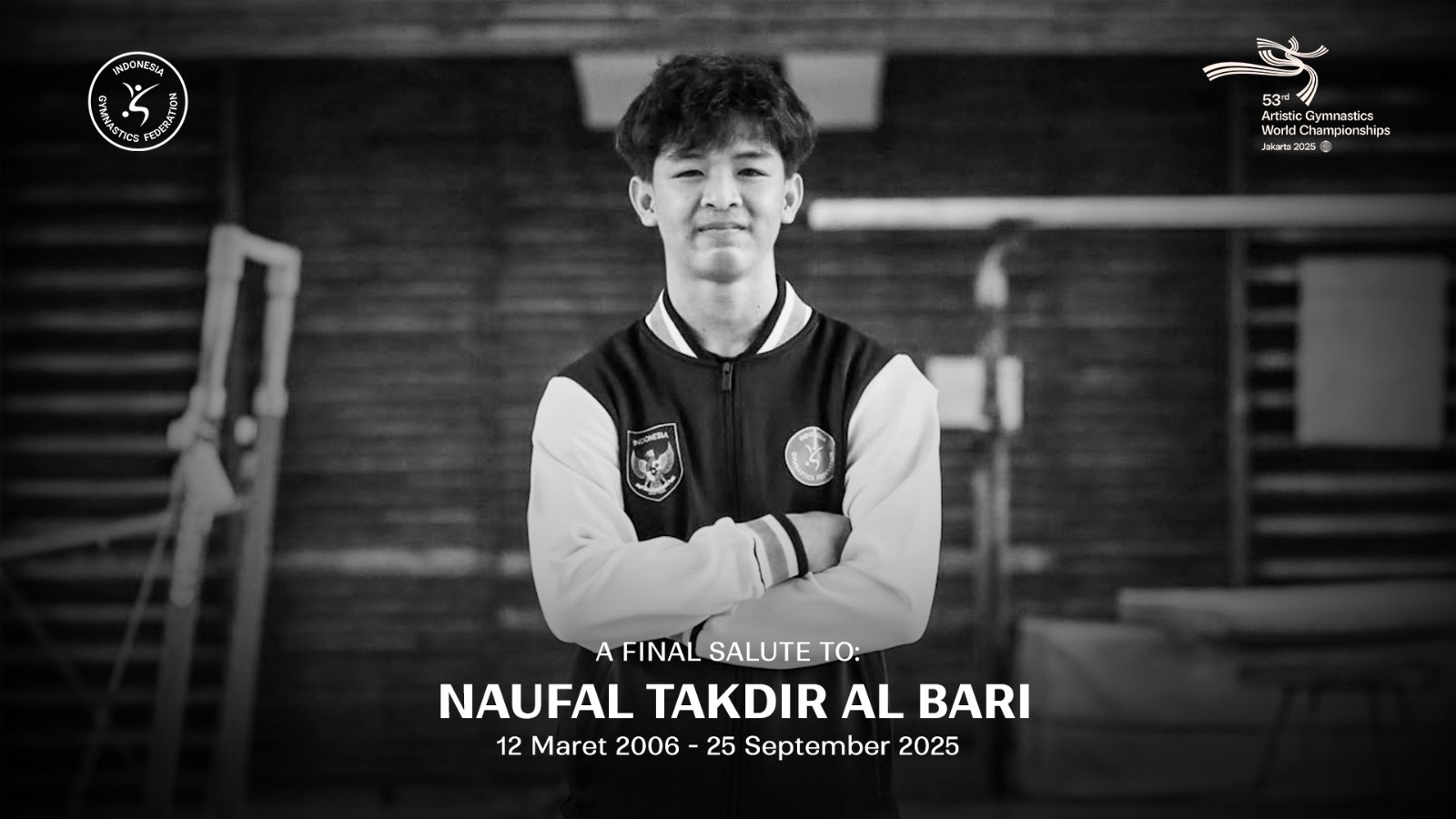FIG President Extends Condolences on the Passing of Indonesian Gymnast Naufal